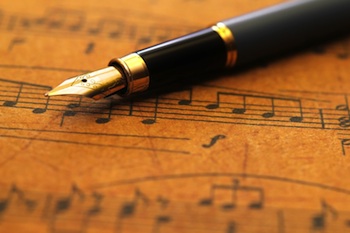 Music and fountain pen